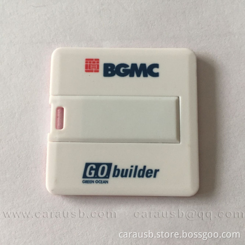Square card Usb disk plastic rotary postcard flashdrive 1gb